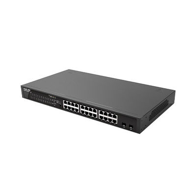 RG-ES126GS-LP24 100G プラグアンドプレイPOE アクセスネットワークスイッチ 2 アップストリームポート