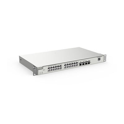 24ポート 10/100/1000Mbps 4 アップストリームポートと ERPS を備えた 2 層 マネージド スイッチ